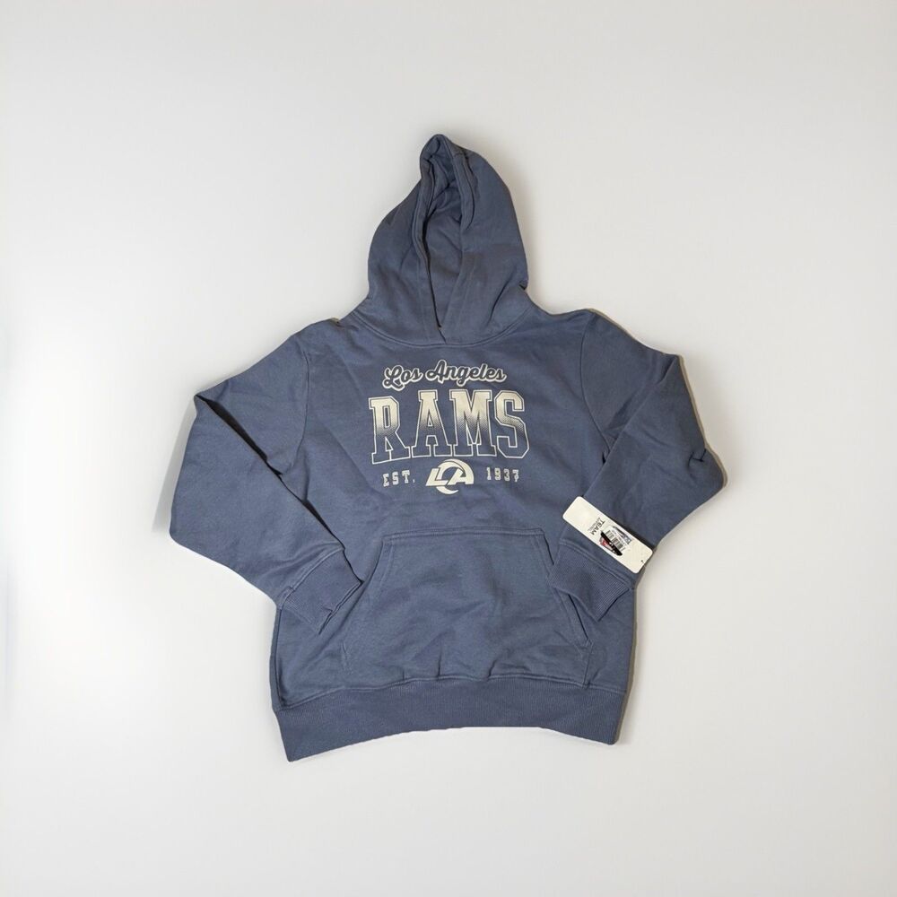 NWT Los Angeles Rams Hoodie Youth Large 10/12 Blue NFL Team Apparel